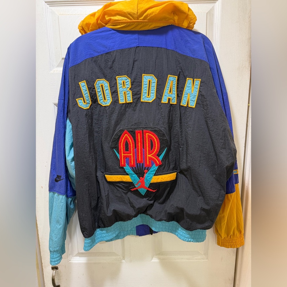 Jordan Men's Blue and Black Bomber Jacket